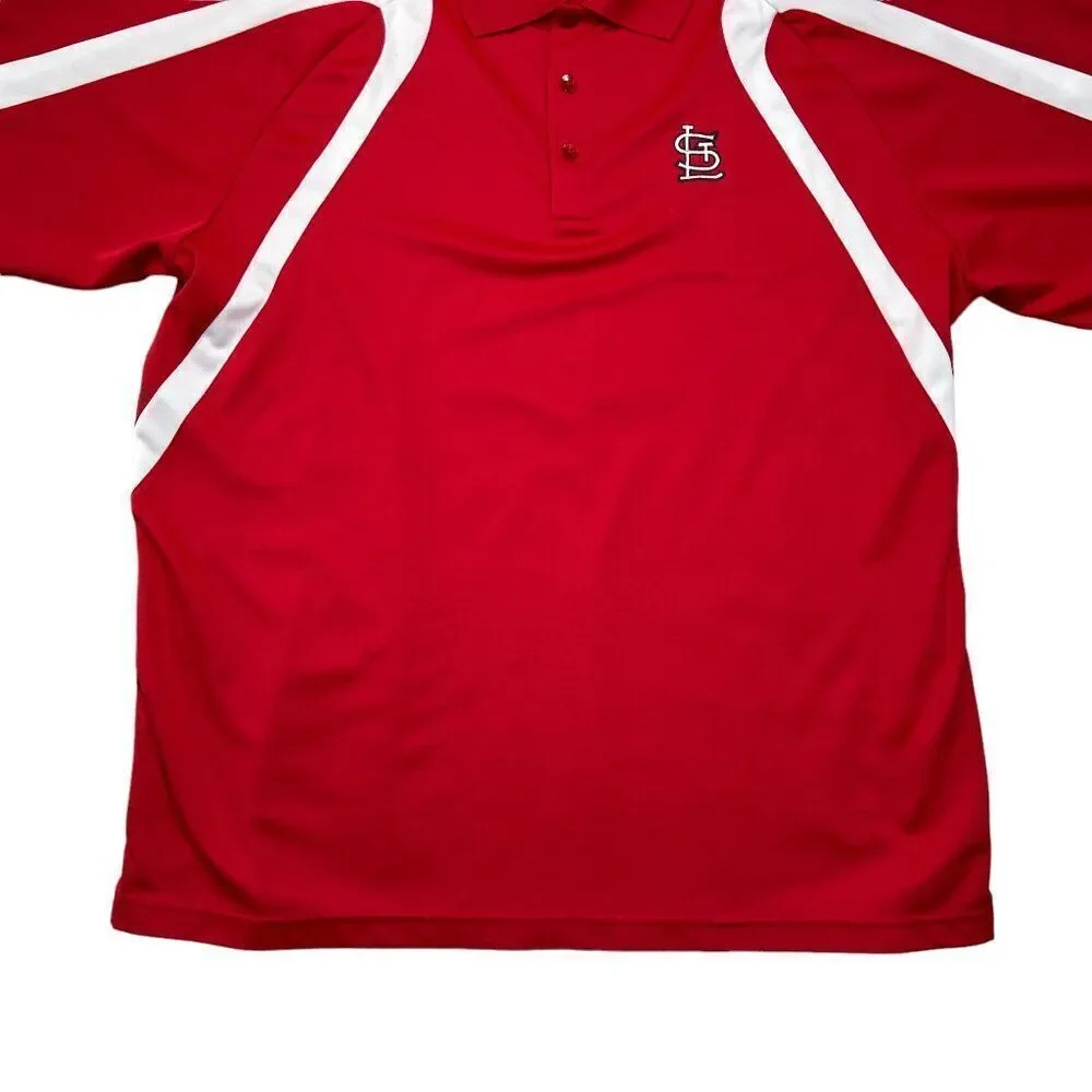 Antigua Men's St. Louis Cardinals‎ Embroidered Point Desert Dry Polo